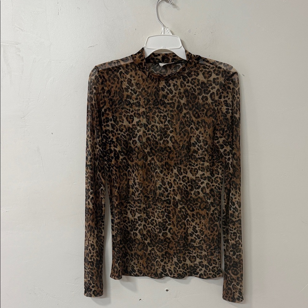 Free Kisses Brown Leopard Long Sleeve Top